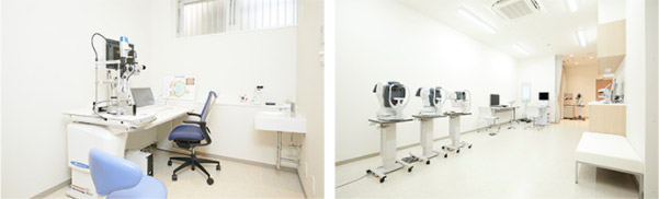 諸星眼科クリニックの診察室と検査室